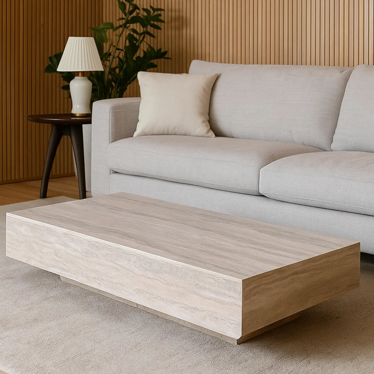Modern Rectangular Marble Coffee Table