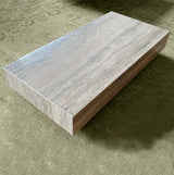 Rectangular Grey Travertine Living Room Table 