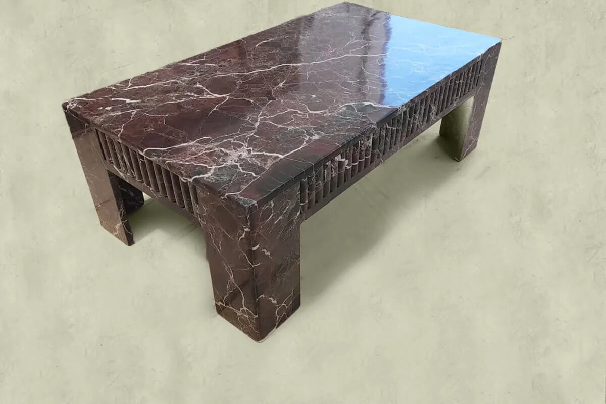 Red Marble Coffee Table