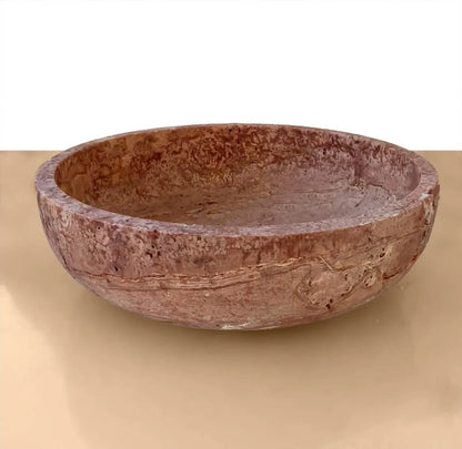 Red Marble Decorative Bowl