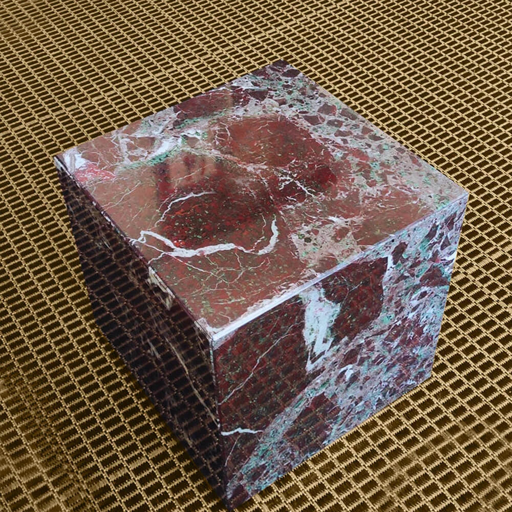Red Rosso Marble Side Table in Dubai