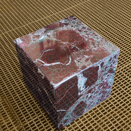 Red Rosso Marble Side Table in Dubai