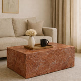 Golden Rectangular Coffee Table