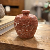 Travertine Stone Lidded Jar