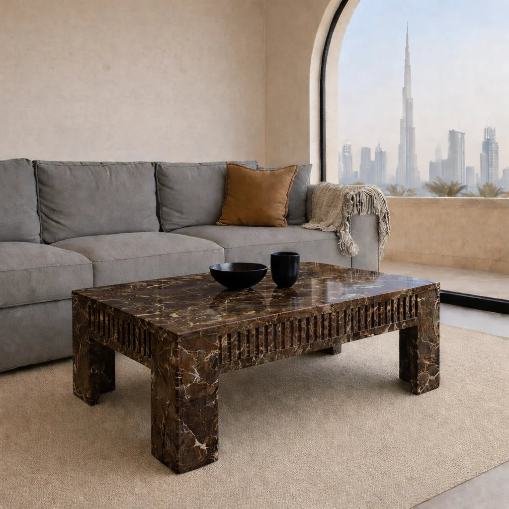 Rossa Levanto Marble Coffee Table