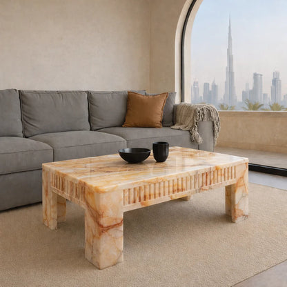 Rossa Levanto Marble Coffee Table