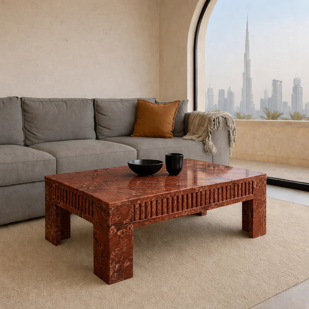 Rossa Levanto Marble Coffee Table