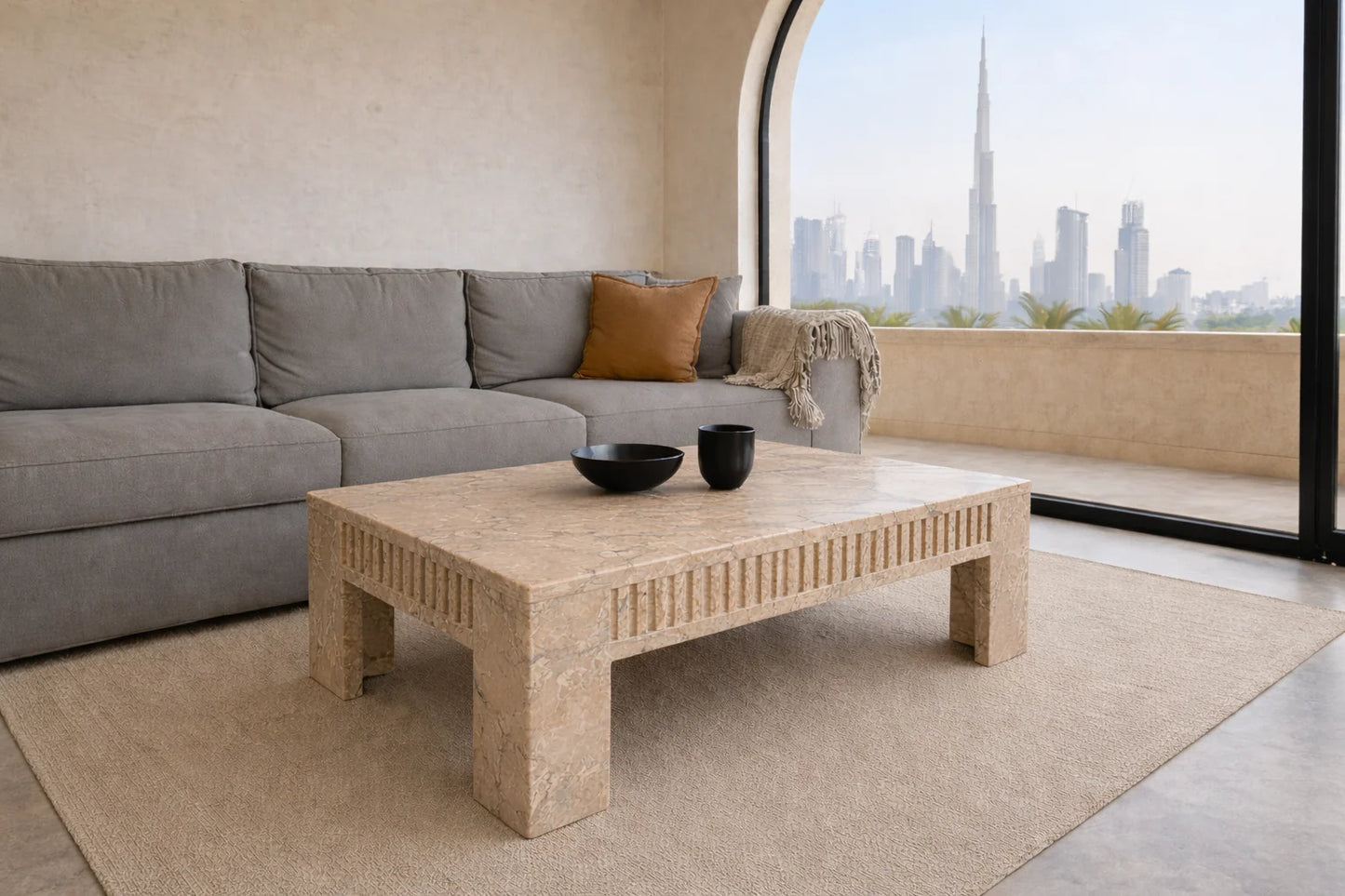 Rossa Levanto Marble Coffee Table