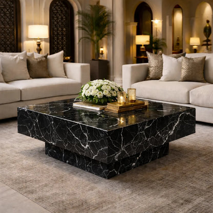 Rosso Levanto Marble Coffee Table