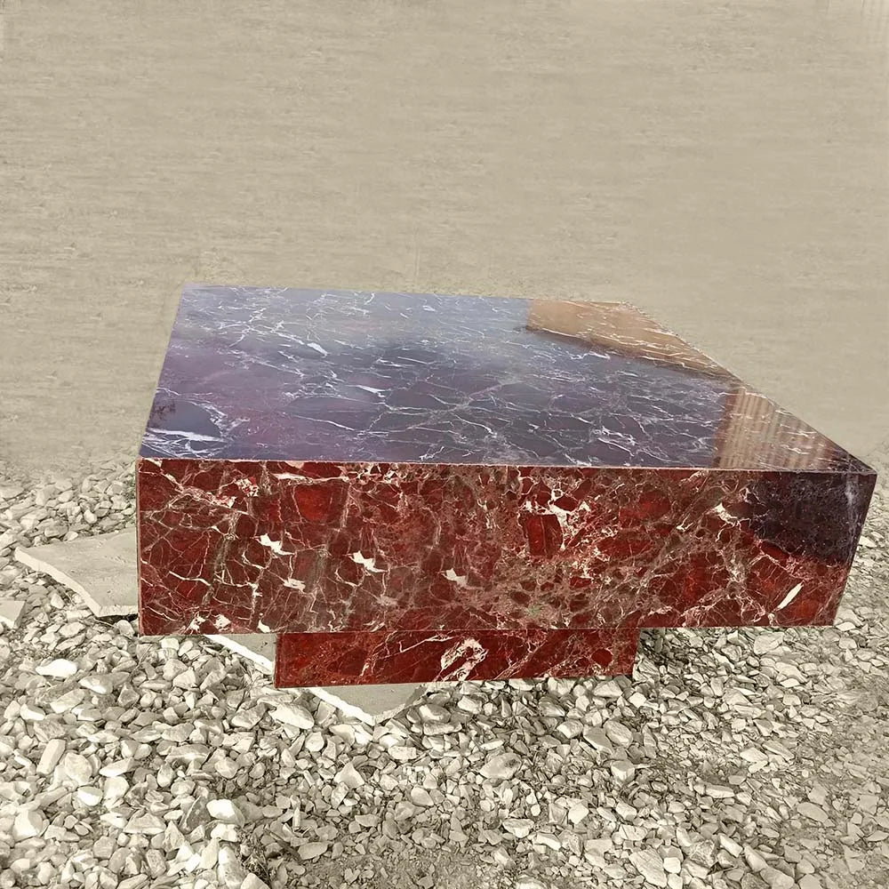 Rosso Levanto Marble Table Luxury 