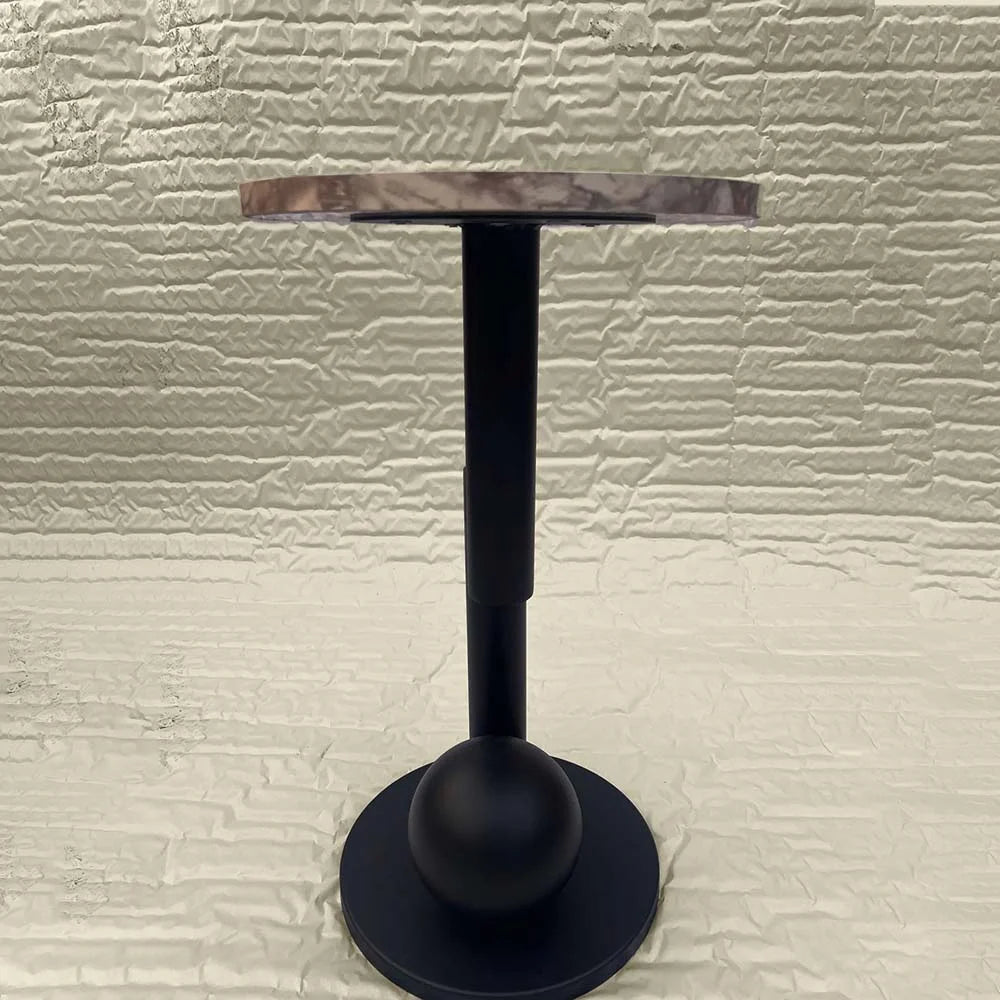 round black marble side table for restaurant