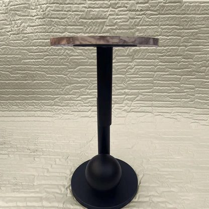 round black marble side table for restaurant