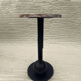round black marble side table for restaurant