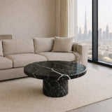 Espresso Luxe Marble Coffee Table