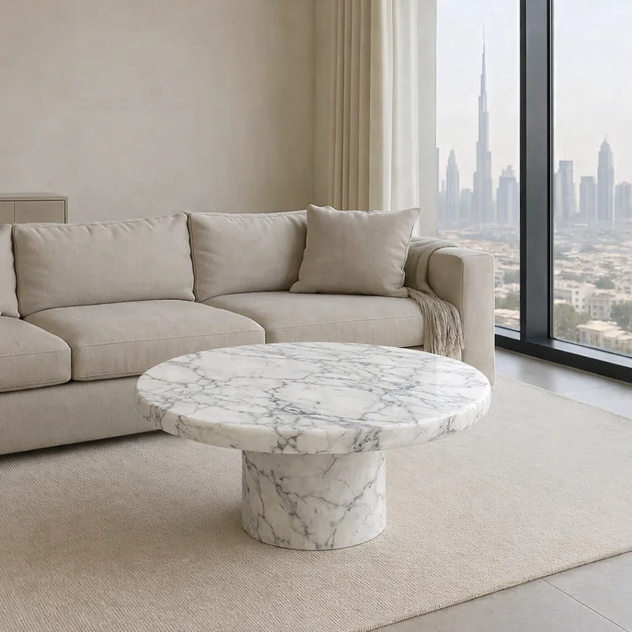 Espresso Luxe Marble Coffee Table