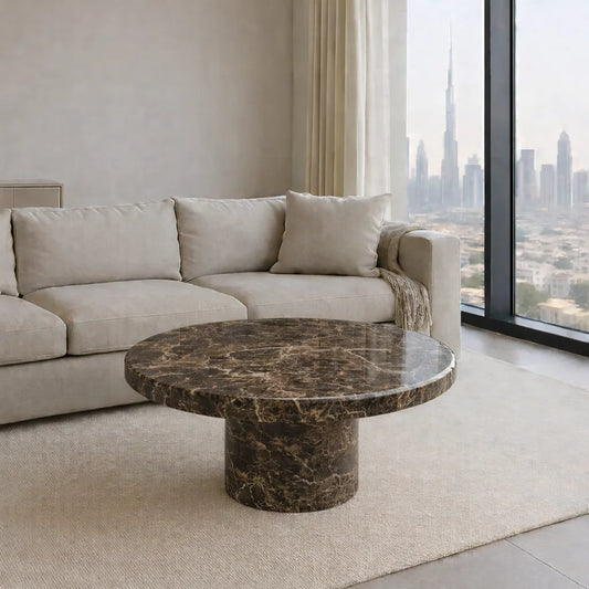 Espresso Luxe Marble Coffee Table