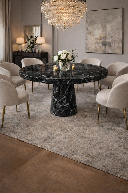 Ruby Crown Marble Dining Table