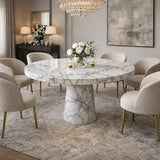 Ruby Crown Marble Dining Table