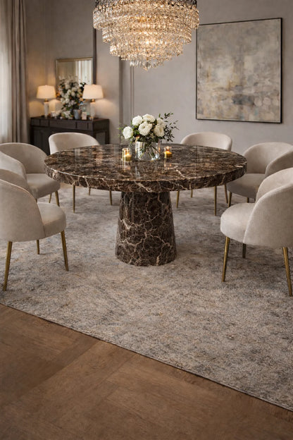 Ruby Crown Marble Dining Table