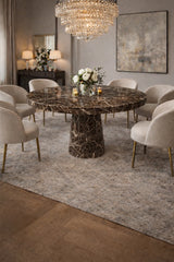 Ruby Crown Marble Dining Table