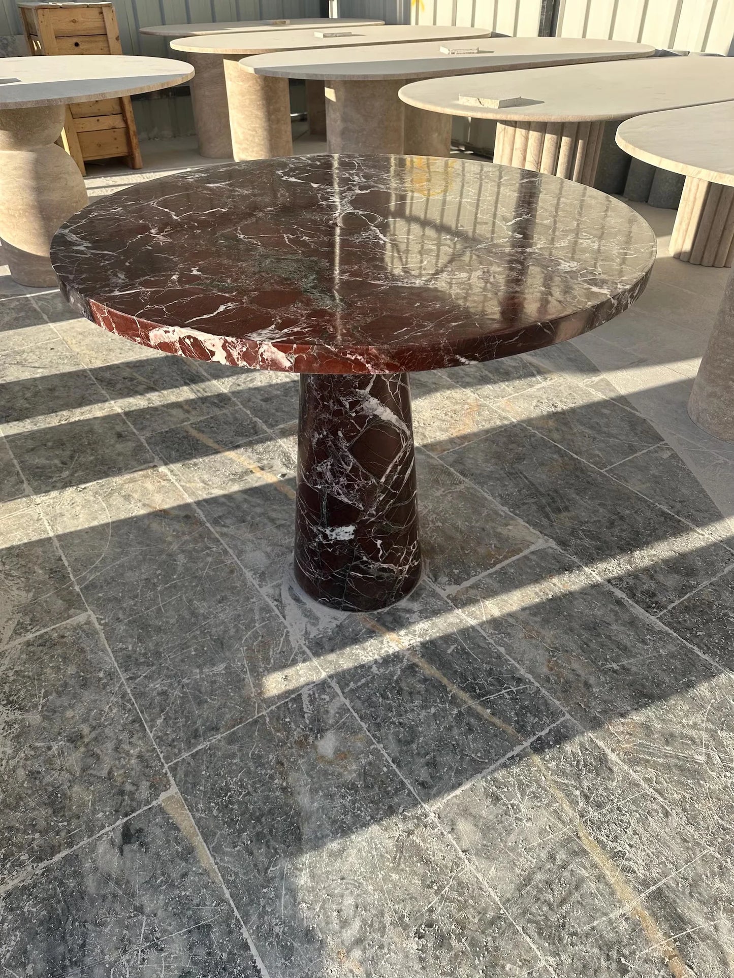 Ruby Crown Marble Dining Table