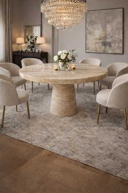 Ruby Crown Marble Dining Table