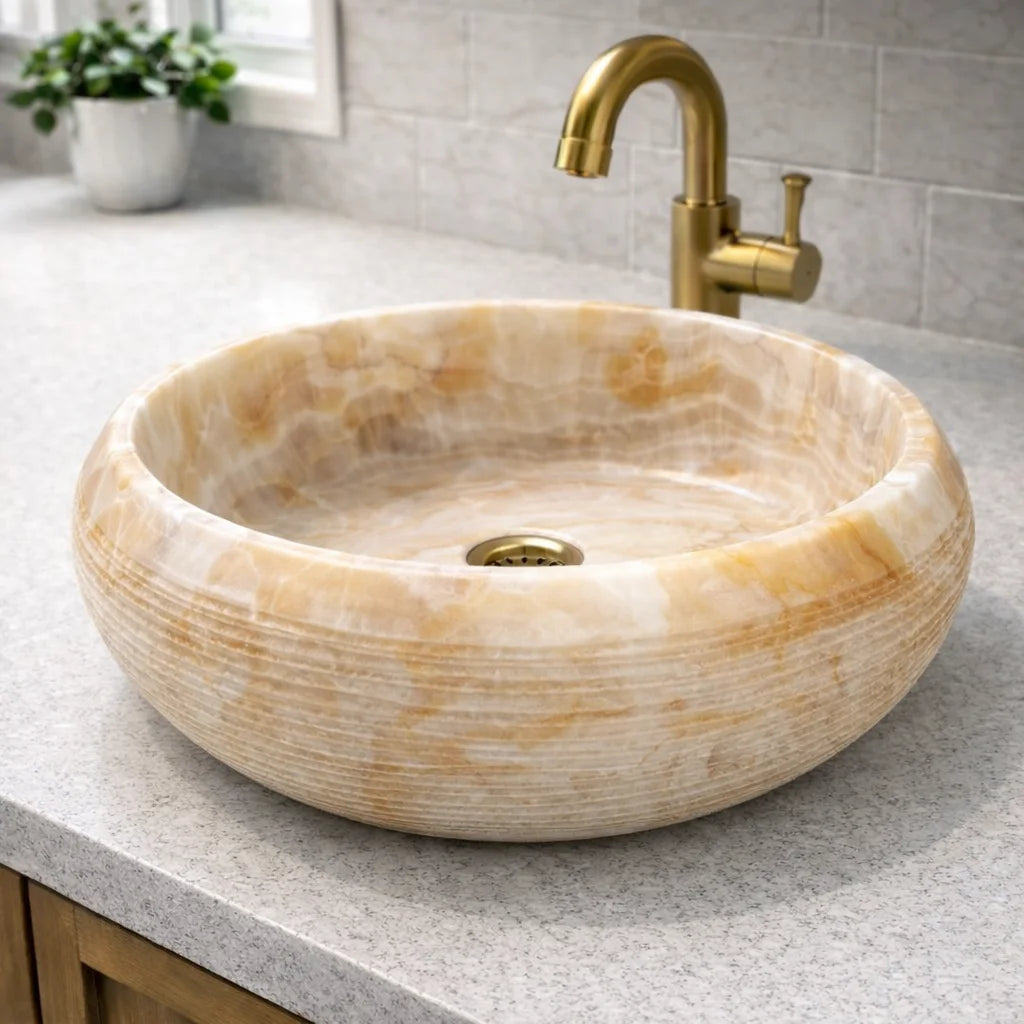 Ruby Stone Vessel Sink
