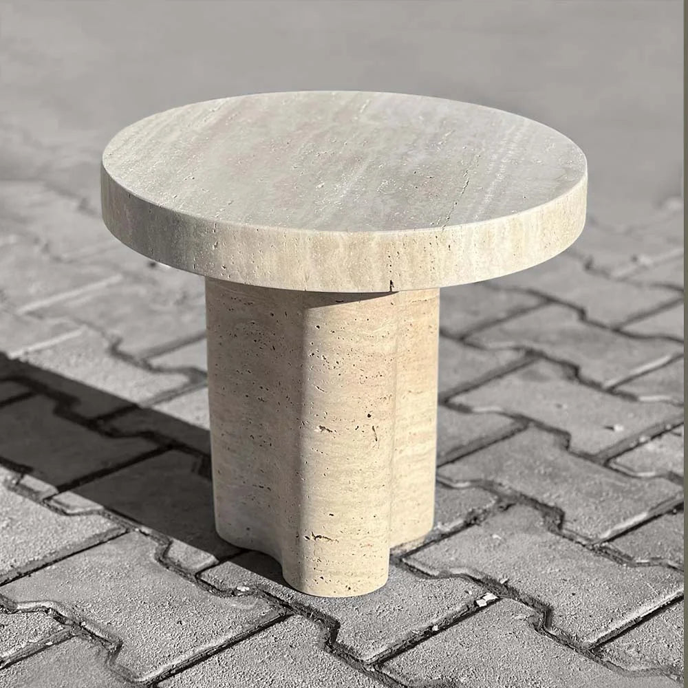 rustic travertine bedroom side table in uae