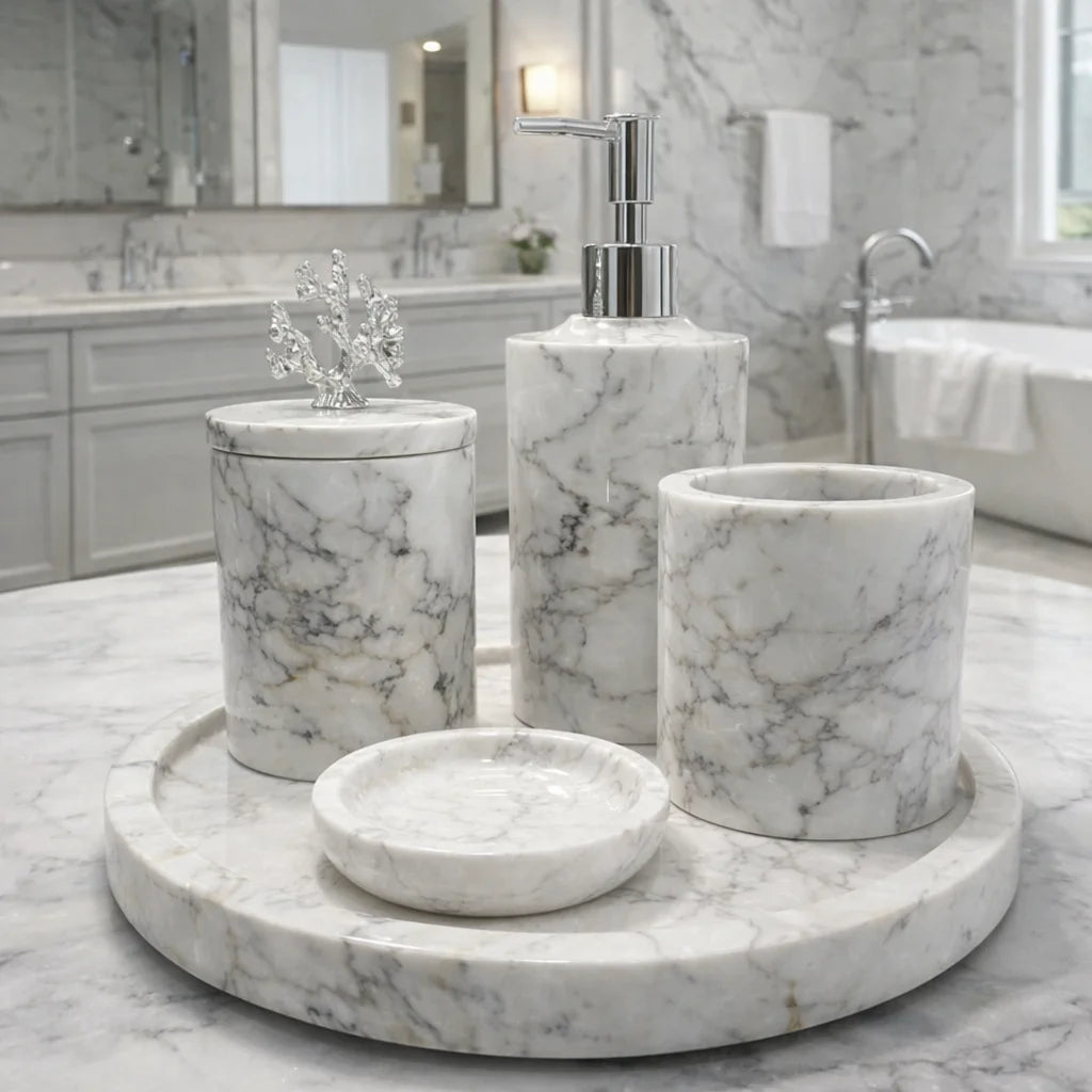 Set of Elegance & Utility marble bathroom set