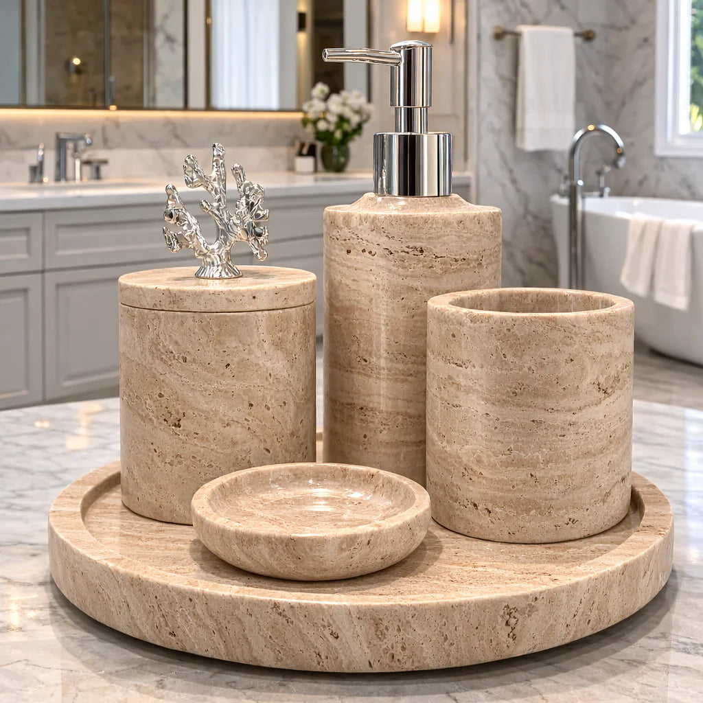 Set of Elegance & Utility marble bathroom set