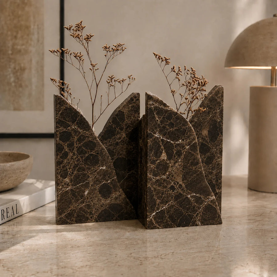 Sierra Sculptural Marble Vase