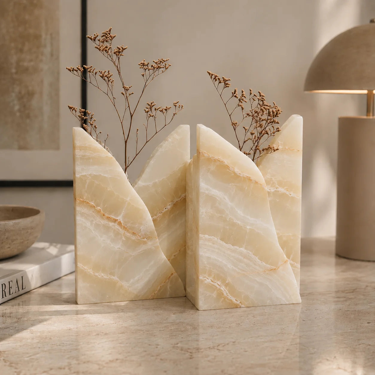 Sierra Sculptural Marble Vase