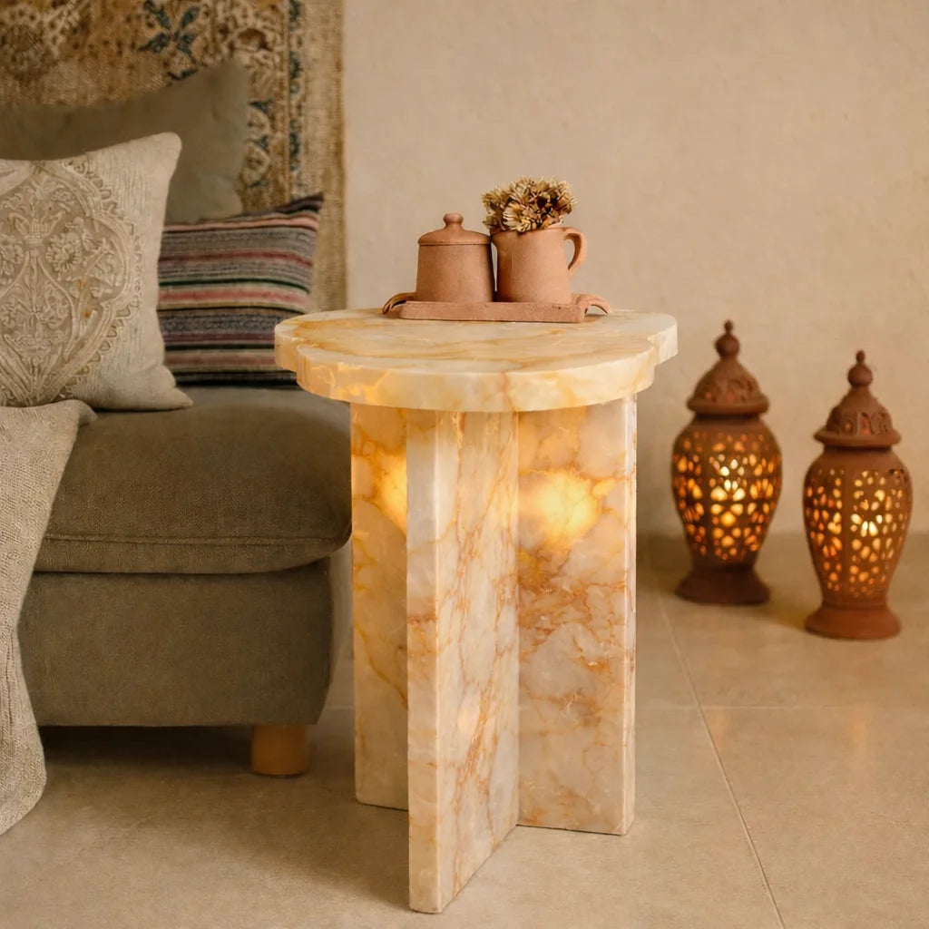 Sorella Luxe Stone Side Table