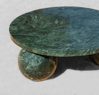 Sphere design base marble table