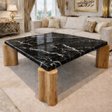 Imperial Marble Wood Fusion Table