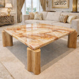 Imperial Marble Wood Fusion Table