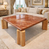 Imperial Marble Wood Fusion Table