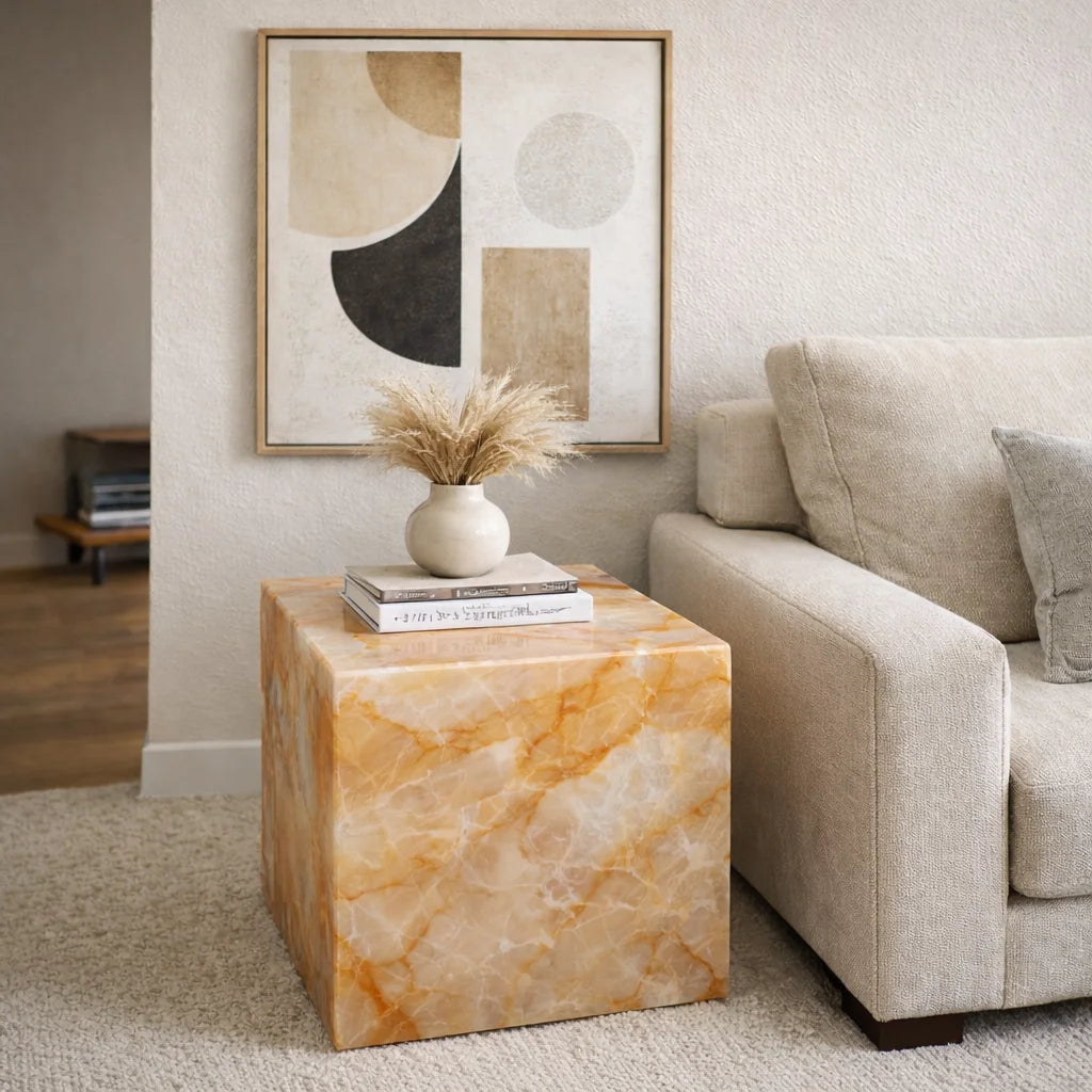 Stravon Luxe Stone Side Table