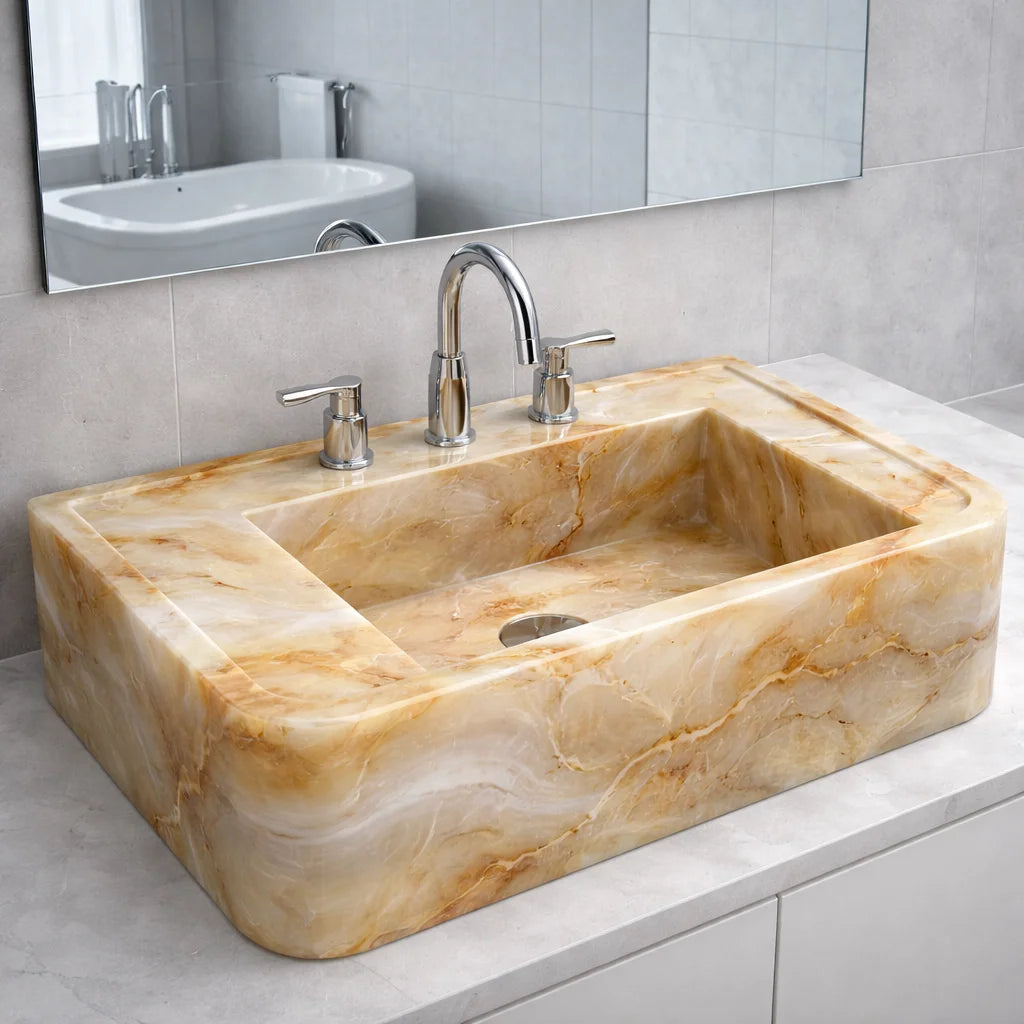 Terracotta Wave Sink