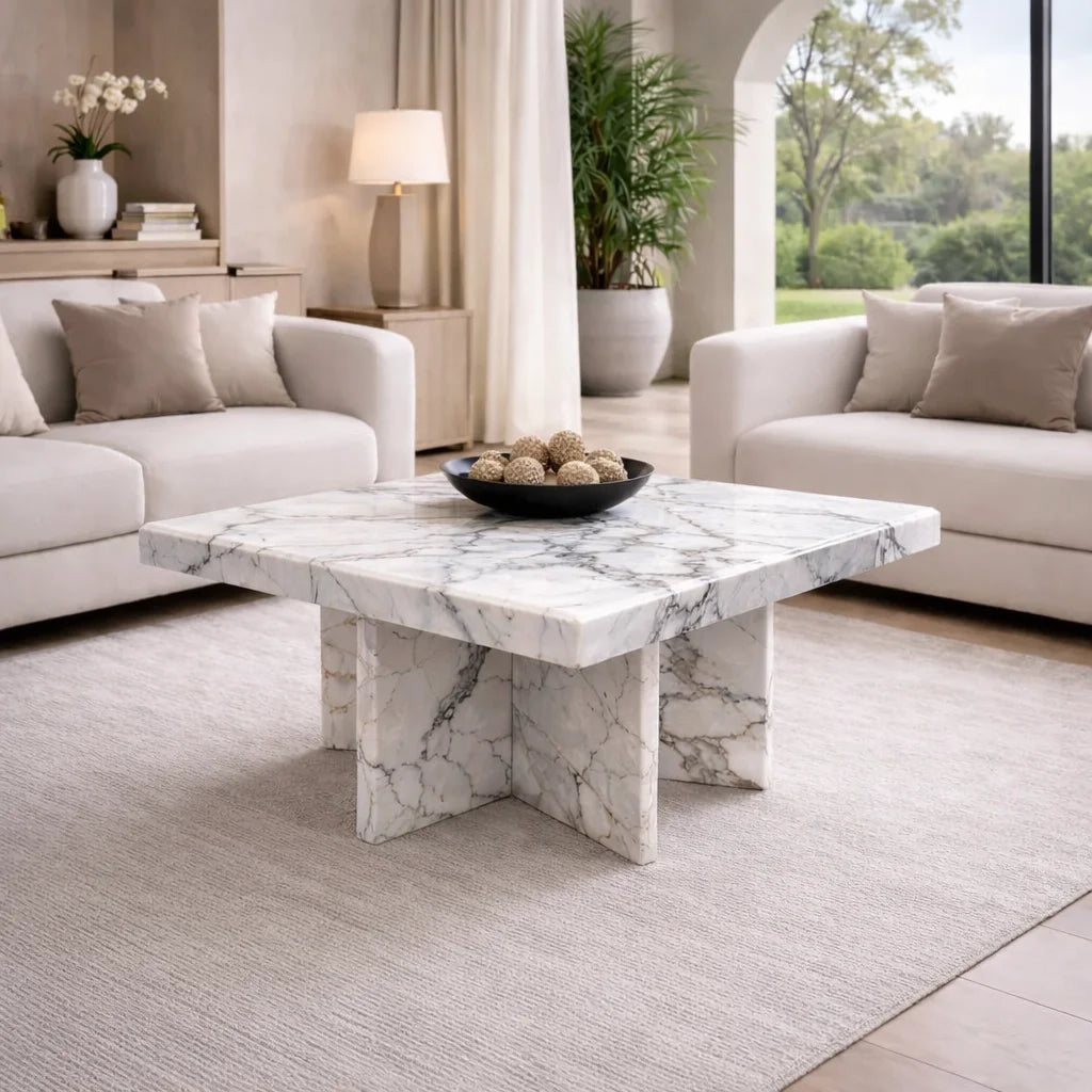 Ivory Haven Marble Coffee Table