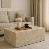 Golden Rectangular Coffee Table