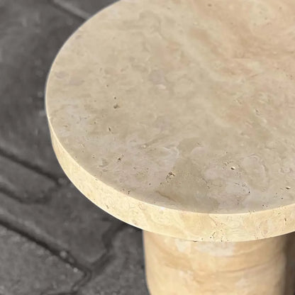 Travertine Stone Side Table for Kitchen