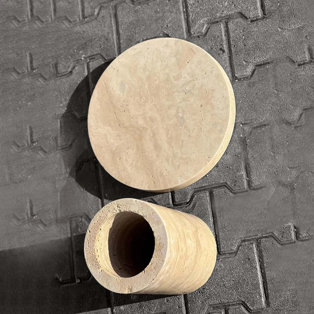 Travertine Stone Side Table in Dubai