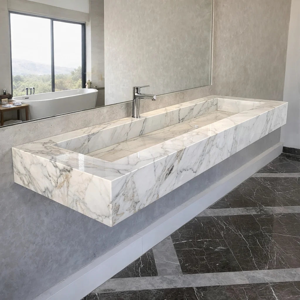 Travertino Chiaro Porcelain Sink