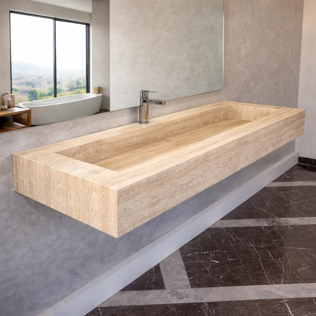 Travertino Chiaro Porcelain Sink
