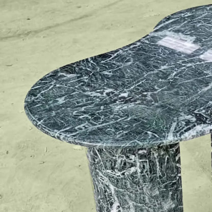 veined emerald marble table handmade