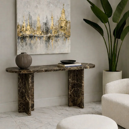 Velmora Arc Stone Console Table
