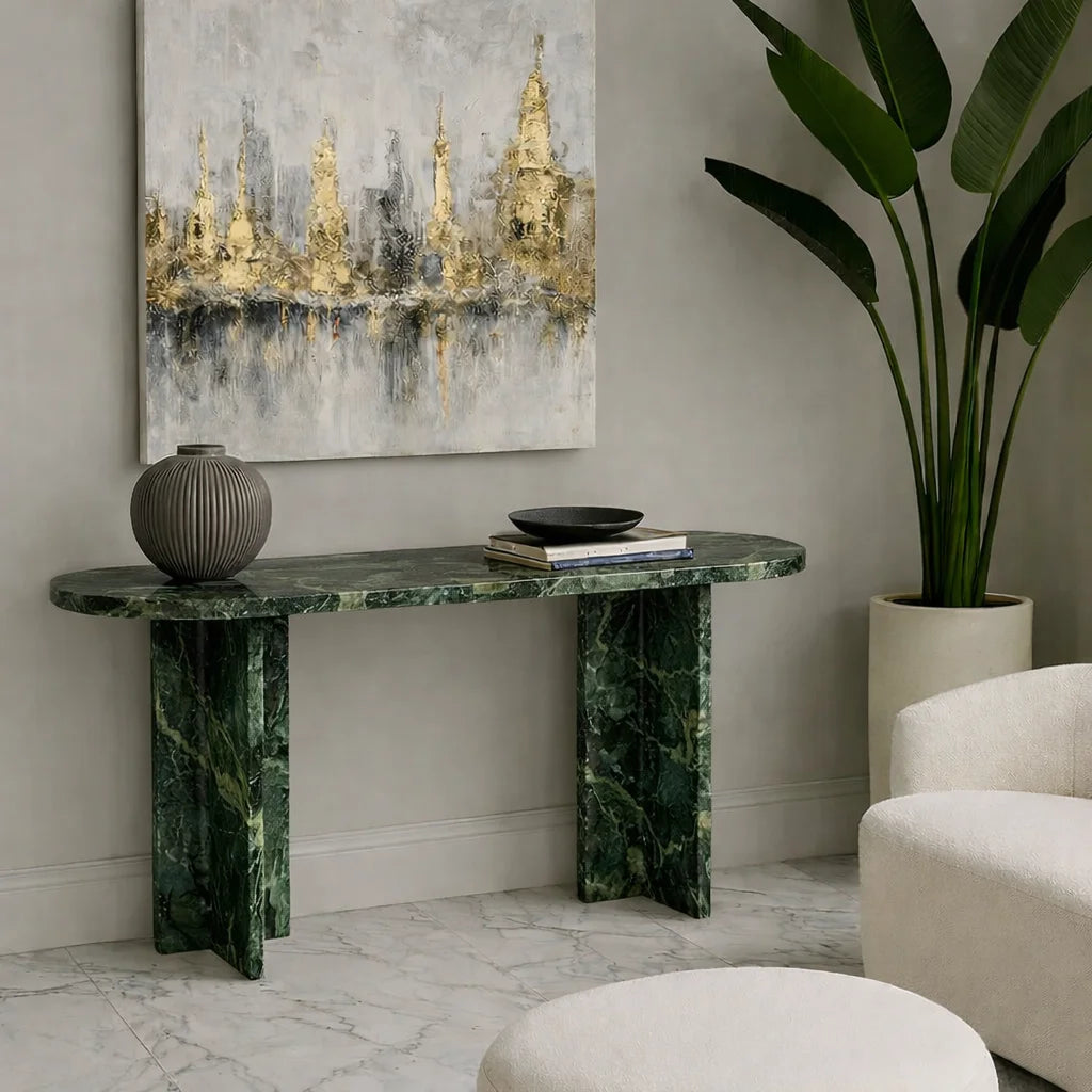 Velmora Arc Stone Console Table