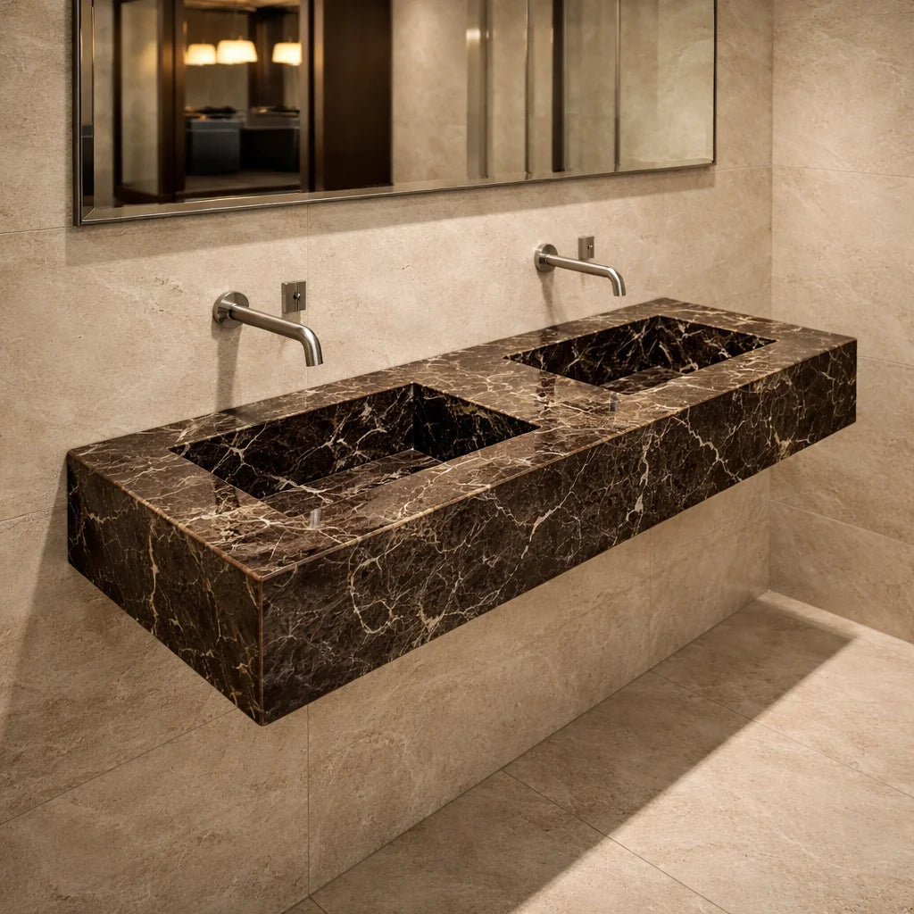 Verde Guatemala Marble Sink