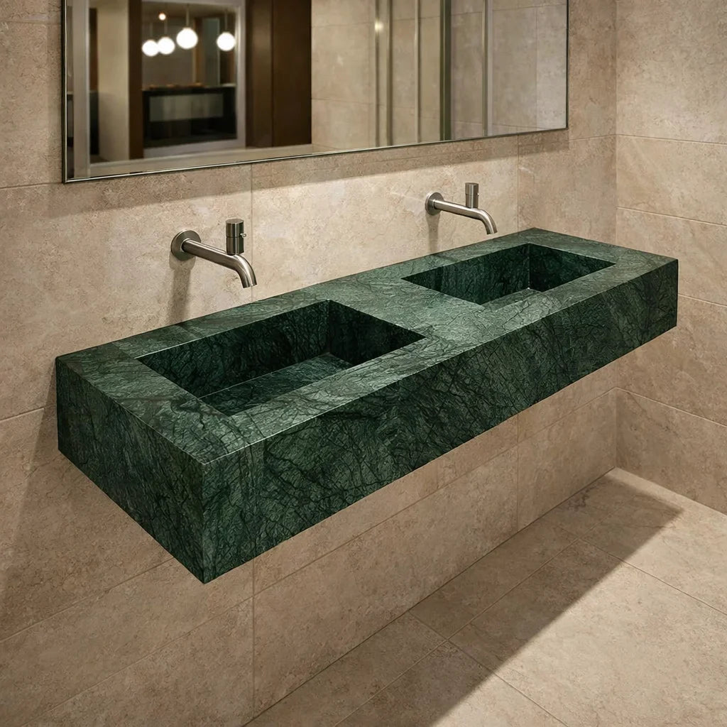Verde Guatemala Marble Sink